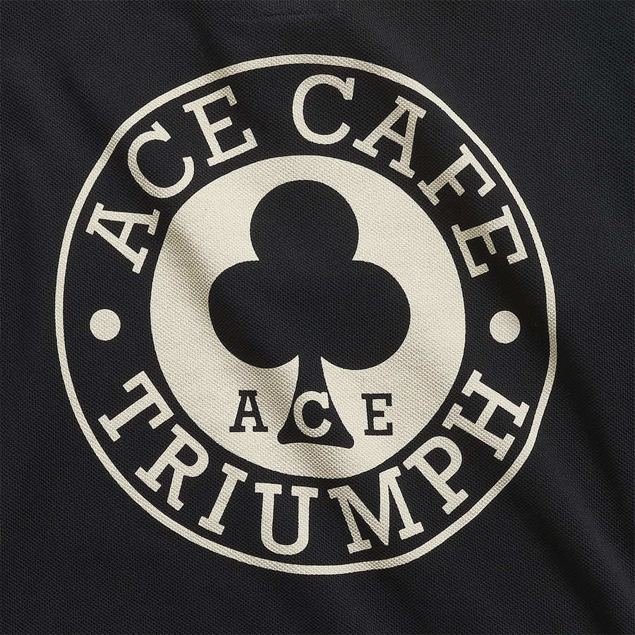 Official Triumph x Ace Cafe Quarter Zip Logo Sweatshirt in Black